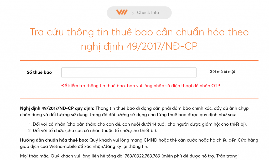 Hướng dẫn kiểm tra và tra cứu thông tin thuê bao VinaPhone, MobiFone và Viettel