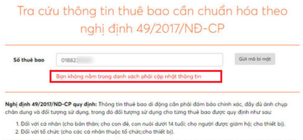 Hướng dẫn kiểm tra và tra cứu thông tin thuê bao VinaPhone, MobiFone và Viettel